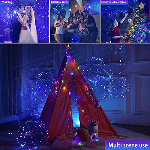 Light Up Led Balloons, 18 Pack Party Balloon Cell Battery Inflated Size 22 Inches 3 Mode Flashing String Lights Clear Balloon, For Birthday Wedding Decorations (4 Colors) #TOP2