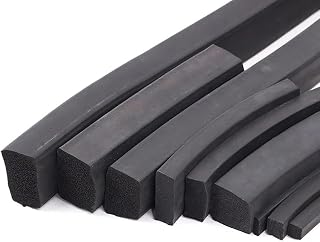 Black Rubber Foam Sealing Strip - Versatile Flat Square Strip, Lengths 1m/2m/5m/10m, Thicknesses 3mm to 20mm 1pc(10 Meters 4x4mm)