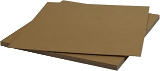 Samsill Chipboard Sheets 12 x 12 Inches, 10 Pack, Acid Free, 50 Point, Heavy Weight, Brown, Create Three-Dimensional Embellishments for Cards, Mixed Media, Crafts, Fabric Organizer