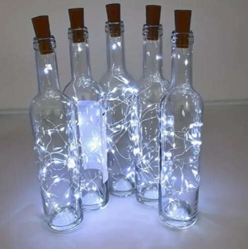 Kit Luzes Para Garrafas De Vinho, Luzes De Fada, Cortiça Branco Quente e Frio Decoração para Sala Qu
