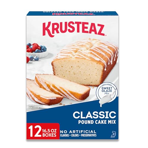 Krusteaz Vanilla Pound Cake Mix, Baking Mix, Includes a Sweet Glaze Mix, No Artificial Flavors, No...
