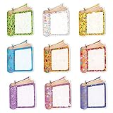 AnyDesign 45 Pcs Back to School Cutouts with 100 Pcs Glue Points Colorful Books Cut-Outs Name Tags Labels Bulletin Board Decoration for Classroom Kindergarten First Day of School Decorations