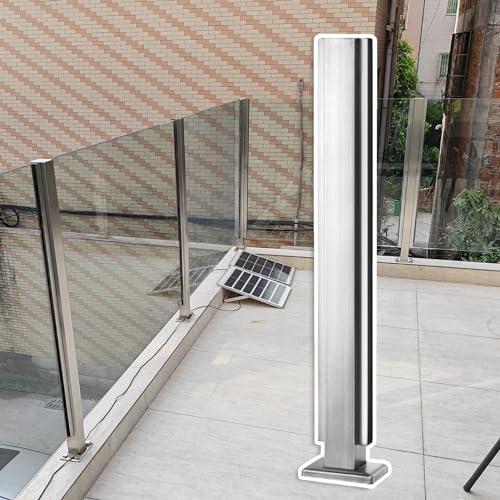 Poteau de garde-corps en verre brossé 90cm pour terrasse et balustrade extérieure
