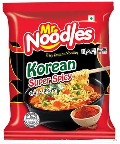 CAMCALL Imported Pran Mr: Noodles Korean Super Spicy Noodles | Korean Cousine, 496 Gram
