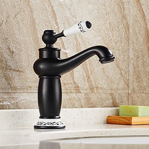 Grifo de lavabo de baño montado en la cubierta para reformas de estilo rústico