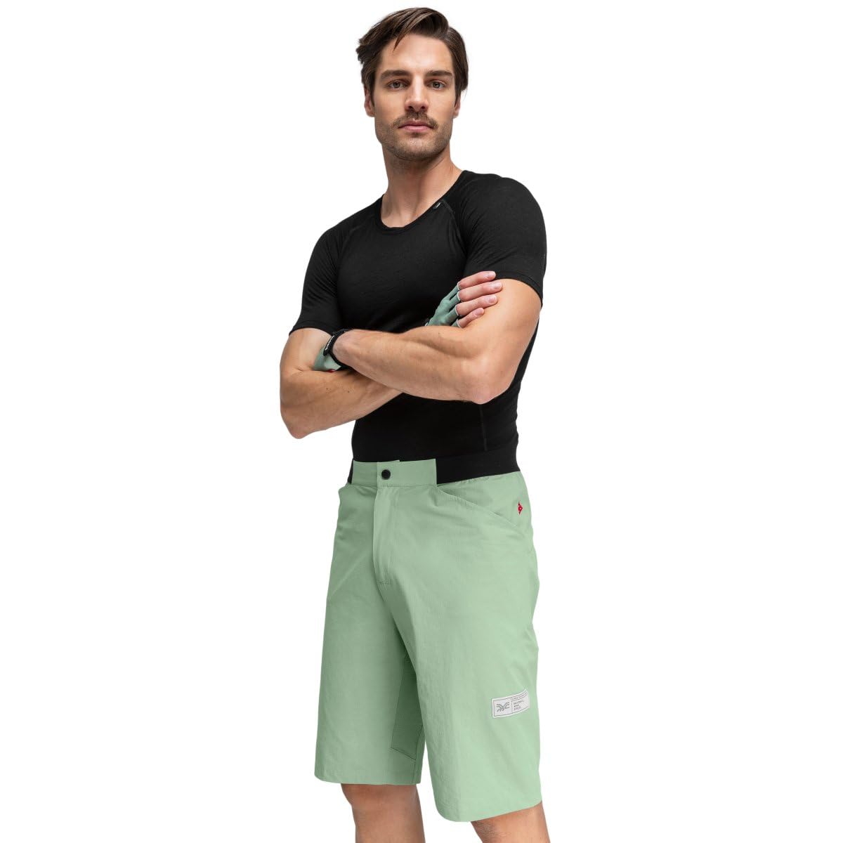 SIROKO Pantalón Corto Gravel Ciclismo Thyme Verde