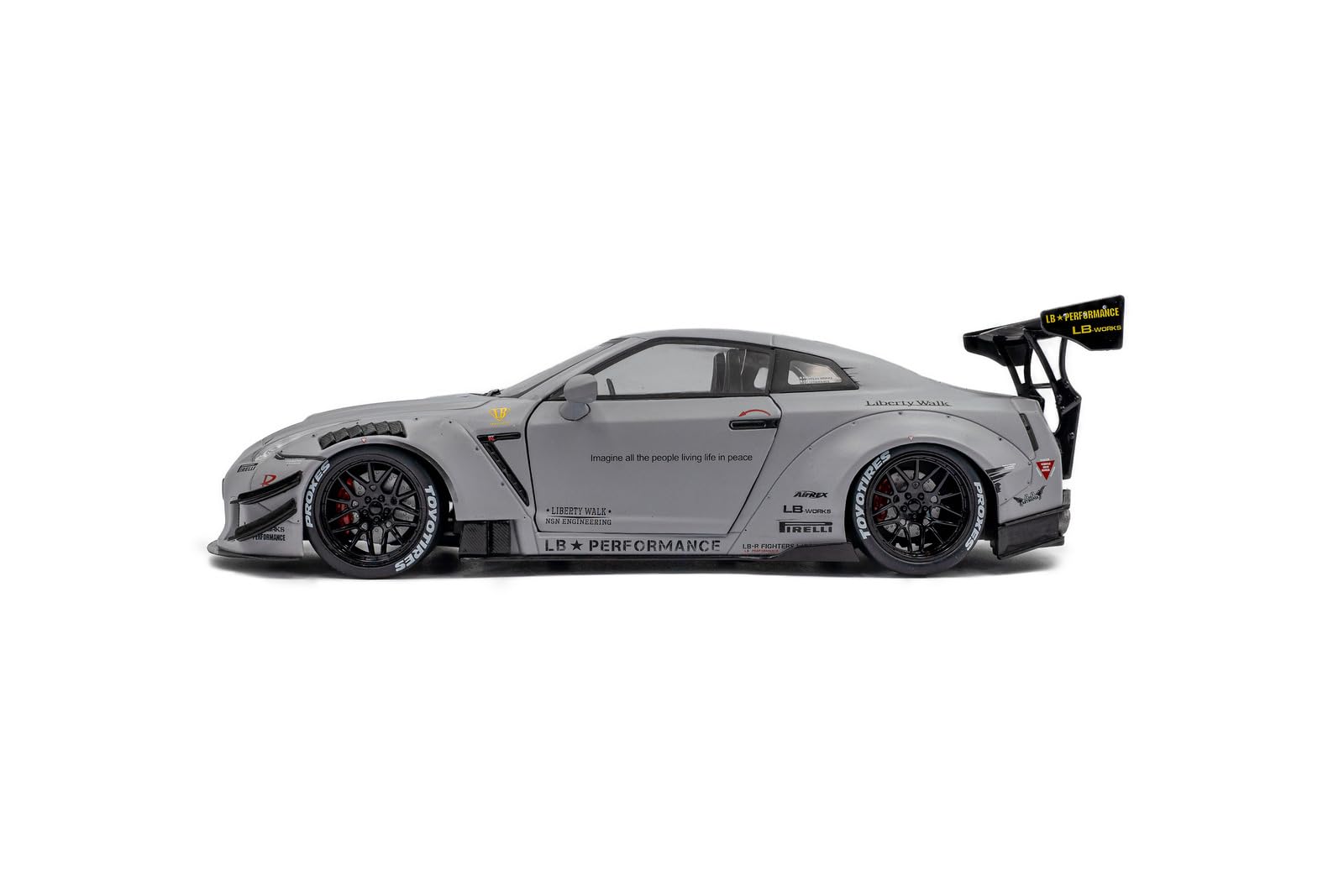 Amazon | ソリド 1/18 日産 GT-R R35 リバティーウォーク グレー 加藤