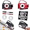 (2-Pack) Wrapping Paper Cutter Whit Tape Dispenser Dual Use with 4 Tapes,2 Replace Blades Kit for Birthday Gift Wrap Paper Roll Cutter Tool Tube Holder Slidding Slicing for Christmas Holiday