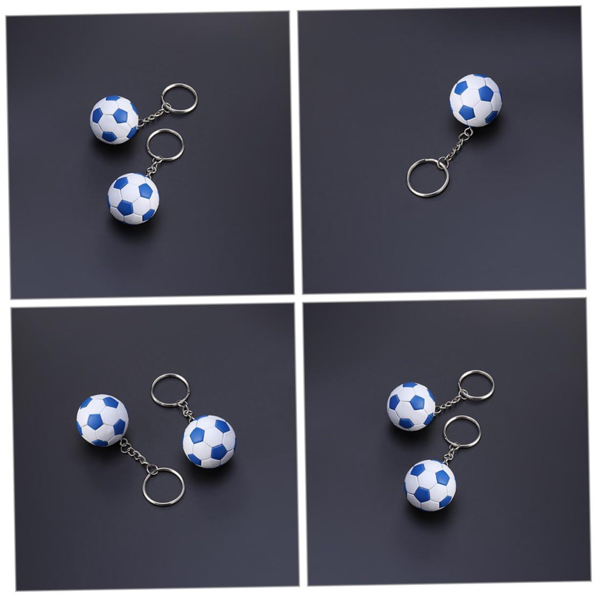 BESPORTBLE Colgante De Fútbol De Simulación Colgante Balón Fútbol Colgante Pvc Fútbol Bot Fútbol Americano Felpa Decoración Llavero Colgante Llavero De Fútbol Metal