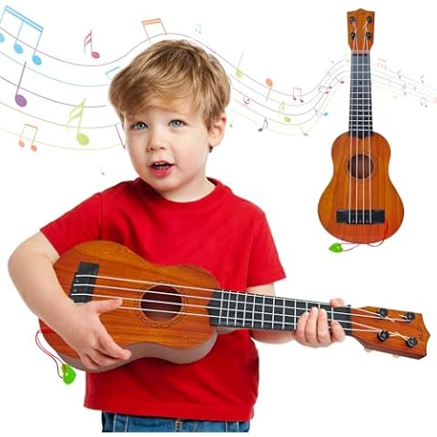 Kids Toy Ukulele Guitar,17 Inch Classical Guitar Musical Toy,4 Strings Guitar Ukulele Educational Learning Toy for Toddlers and Preschoolers Cover