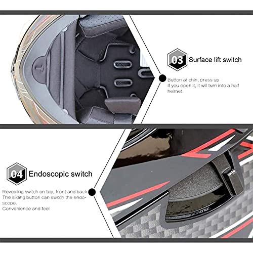 Casco da Moto Integrato Bluetooth Modulare con