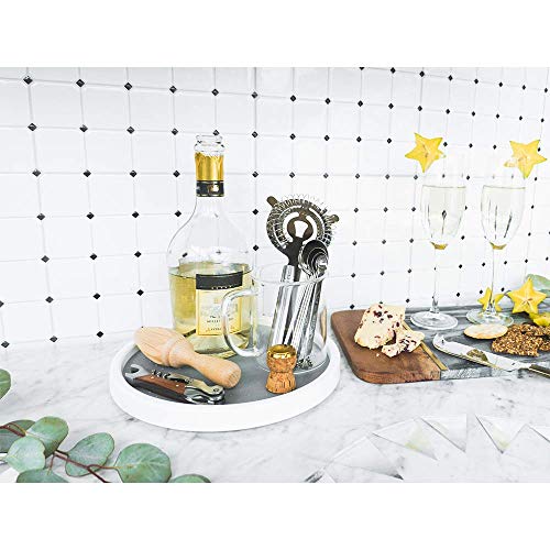 Madesmart 10" Plastic Basic Turntable For Kitchen Organization, Nonslip Lazy Susan Cabinet Organizer, White #TOP3