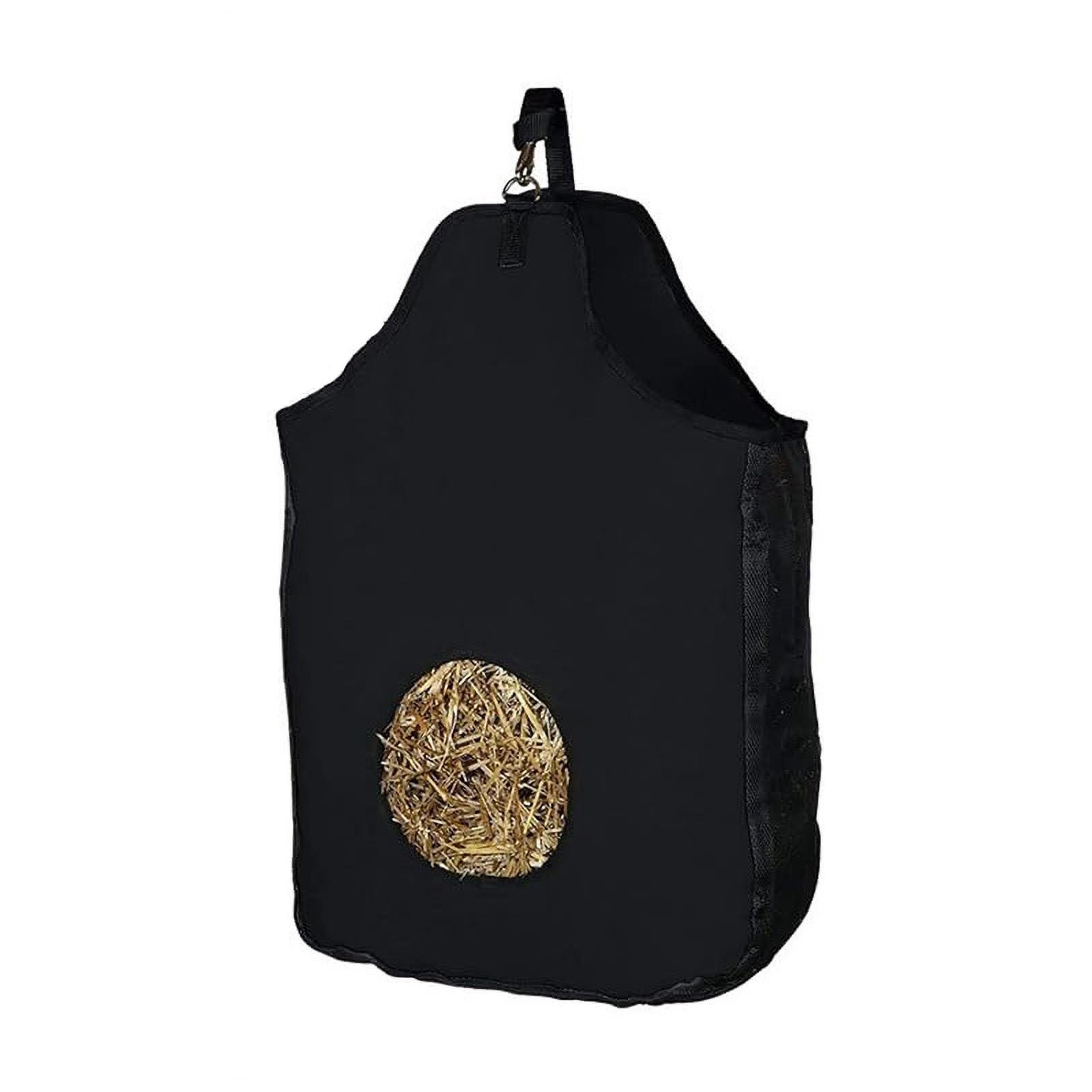 JVHLOV Hay Feeder Bag, Hay Bags for Horses Goat Hay Feeder, Hay Bags with Stronger Metal Snap Fasteners