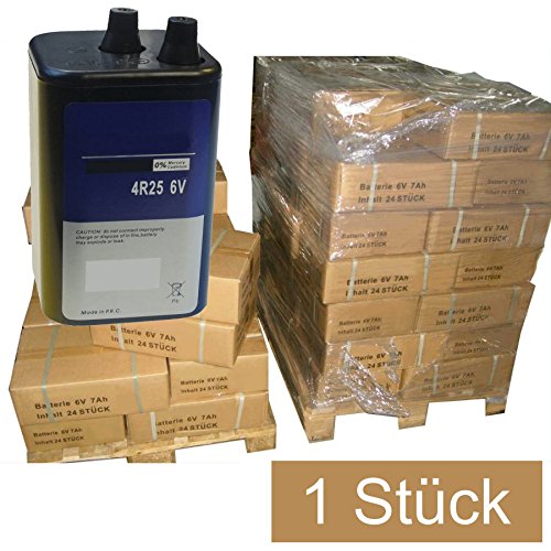 Preisvergleich Produktbild Blockbatterie Trockenbatterie Batterie 6V7Ah Campingbatterie 6V 7Ah Baustellenbatterie für Handlampe Baustellenlampe Campingleuchte Blinkleuchte Warnlampe