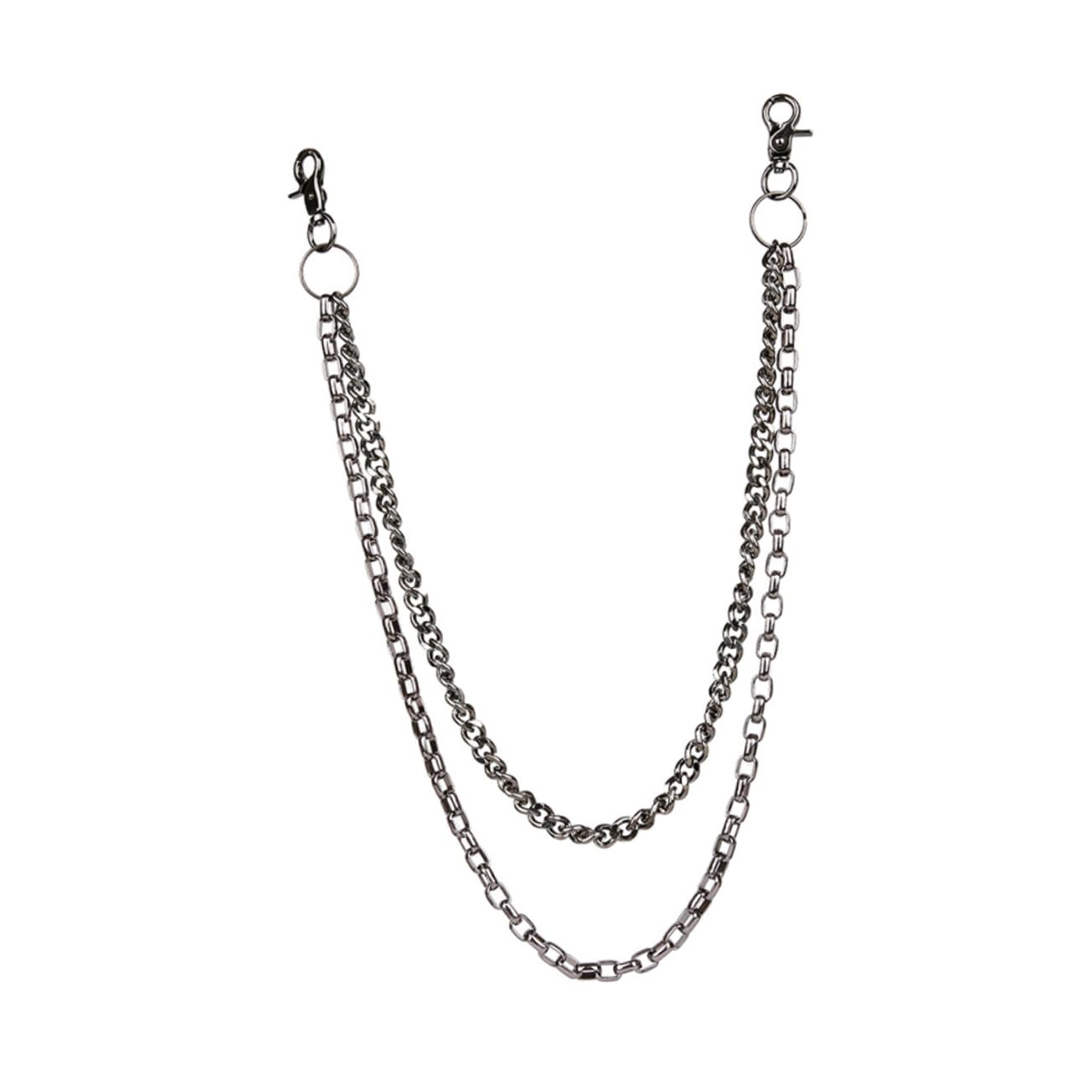 Holibanna Double Strip Trousers Chain for Men and Women Versatile Jeans Pocket Accessory for Punk and Gothic Fashion Design