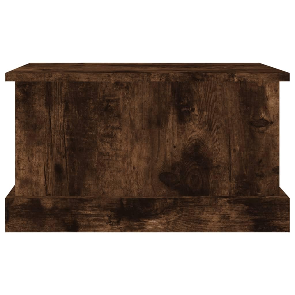 Skrzynia z drewna dębowego wędzonego 50 x 30 x 28 cm, z pokrywką, jako skrzynia do siedzenia i skrzynia do przechowywania, do salonu, sypialni, korytarza, pokoju dziecięcego