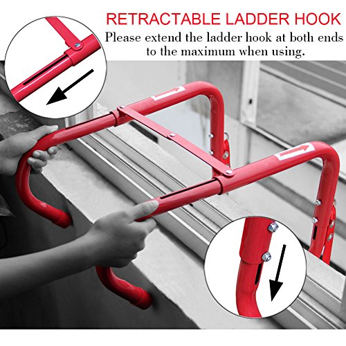 Hausse Retractable 2 Story Fire Escape Ladder, 13 Feet