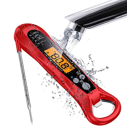 Fleischthermometer Intelligent Fast Instant Read für Grill und Kochen. Bestes wasserdichtes ultraschnelles Thermometer mit Hintergrundbeleuchtung Kalibrierung. -schwarz Grillen und BBQ! Cover