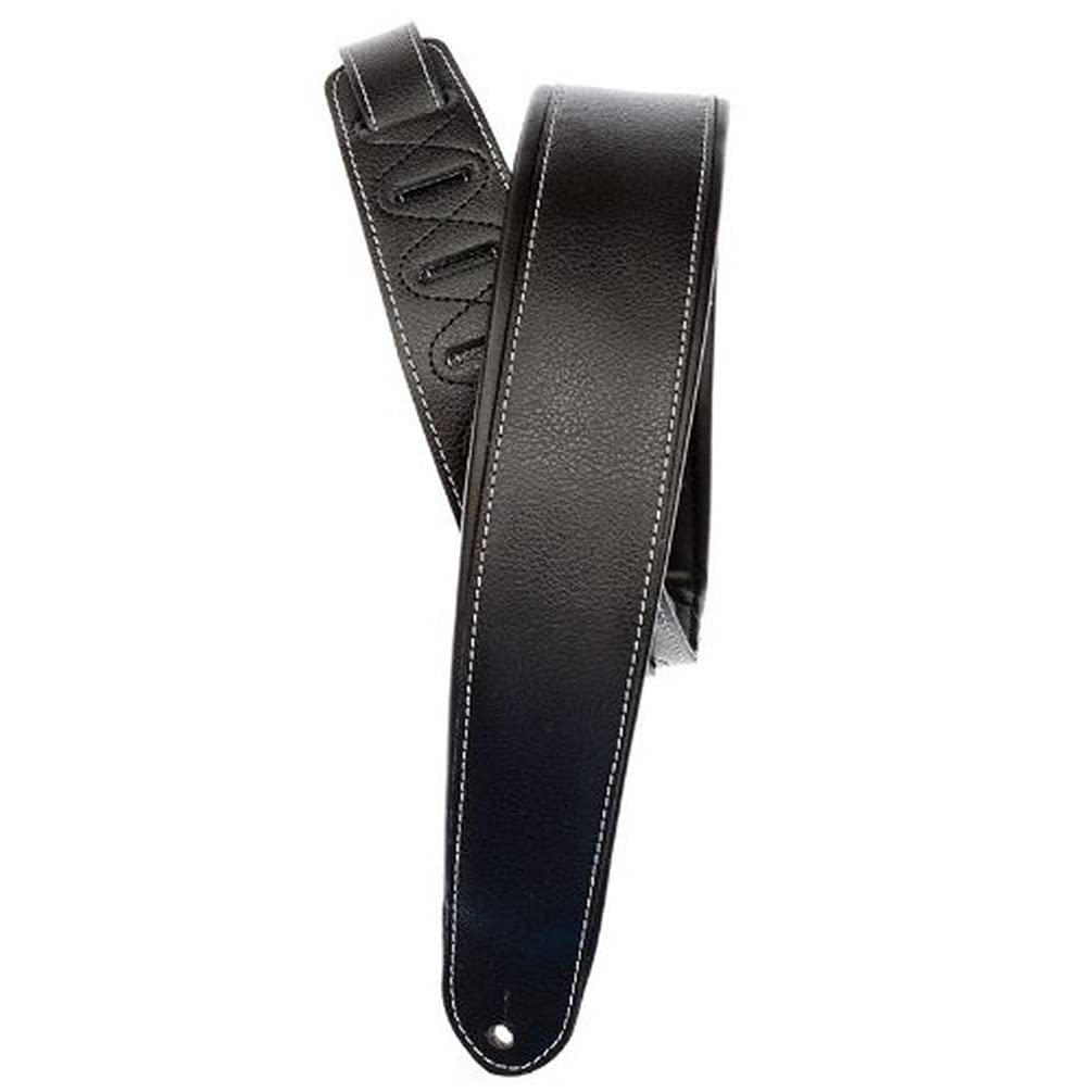 Planet Waves 20PLC00-DX pasek skórzany Comfort Leather Strap Collection Contrast Stitch - Black Długość: 1130,0mm - 1346,2mm Szerokość: 64mm