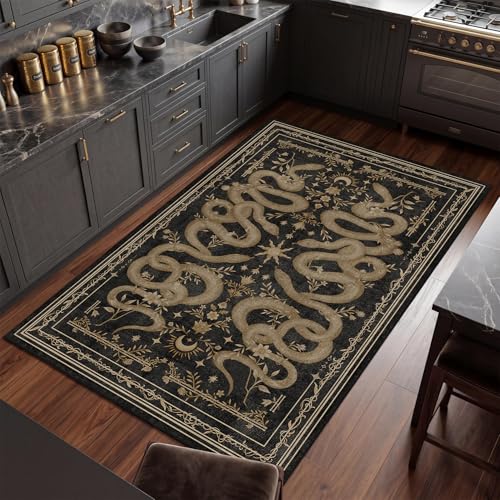 Tapete decorativo Garvee 6x9 pies negro y gris miniatura 3
