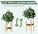ZPirates Golden Plant Stand for Indoor - Adjustable, for 8 10 12 Inch Planter Pots and Flower Vases - Gold