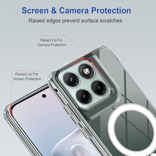 Image of Zapcase Back Case Cover for Motorola Edge 70 Fusion | Compatible for Motorola Edge 70 Fusion Back Cover | Compatible with MagSafe | Scratch-Resistant Back Cover | Clear