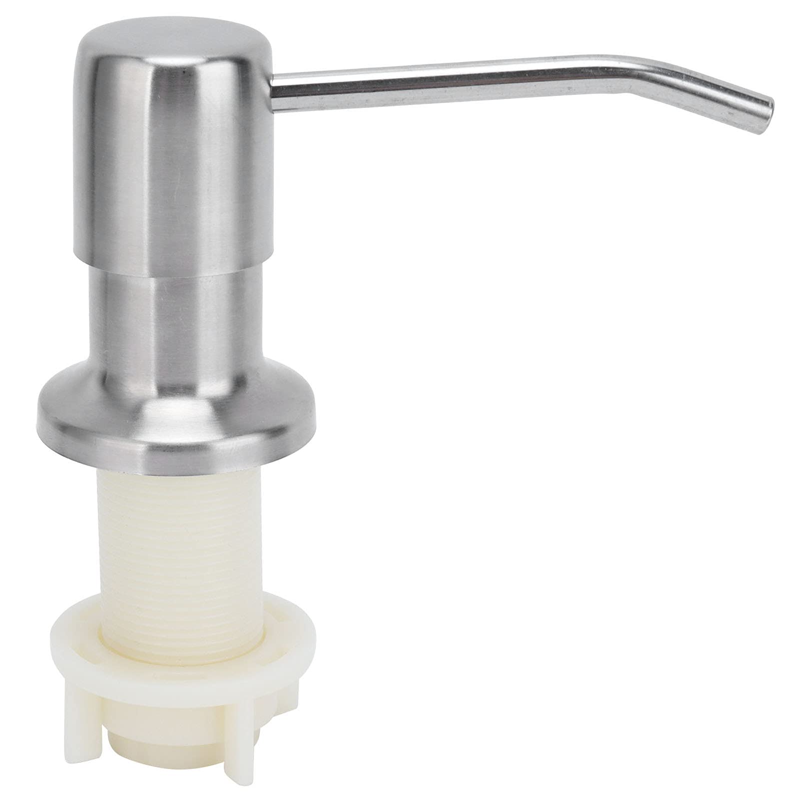 Kit de Tête de Pompe à Savon Évier de Cuisine en Acier Inoxydable Distributeur de Liquide Intégré avec Tube D'extension