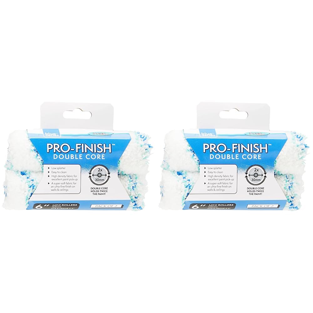 Axus Decor AXU/RB6L2 Medium Pro-Finish Plus Roller Pile - Blue(Pack of 4),Package May Vary