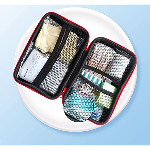 Image of CRUVURBI First Aid Emergency Kit Case Car Bike Home Office Medical Bag Portable Outdoor Travel Sports Emergency Medical Treatment Hard Cover