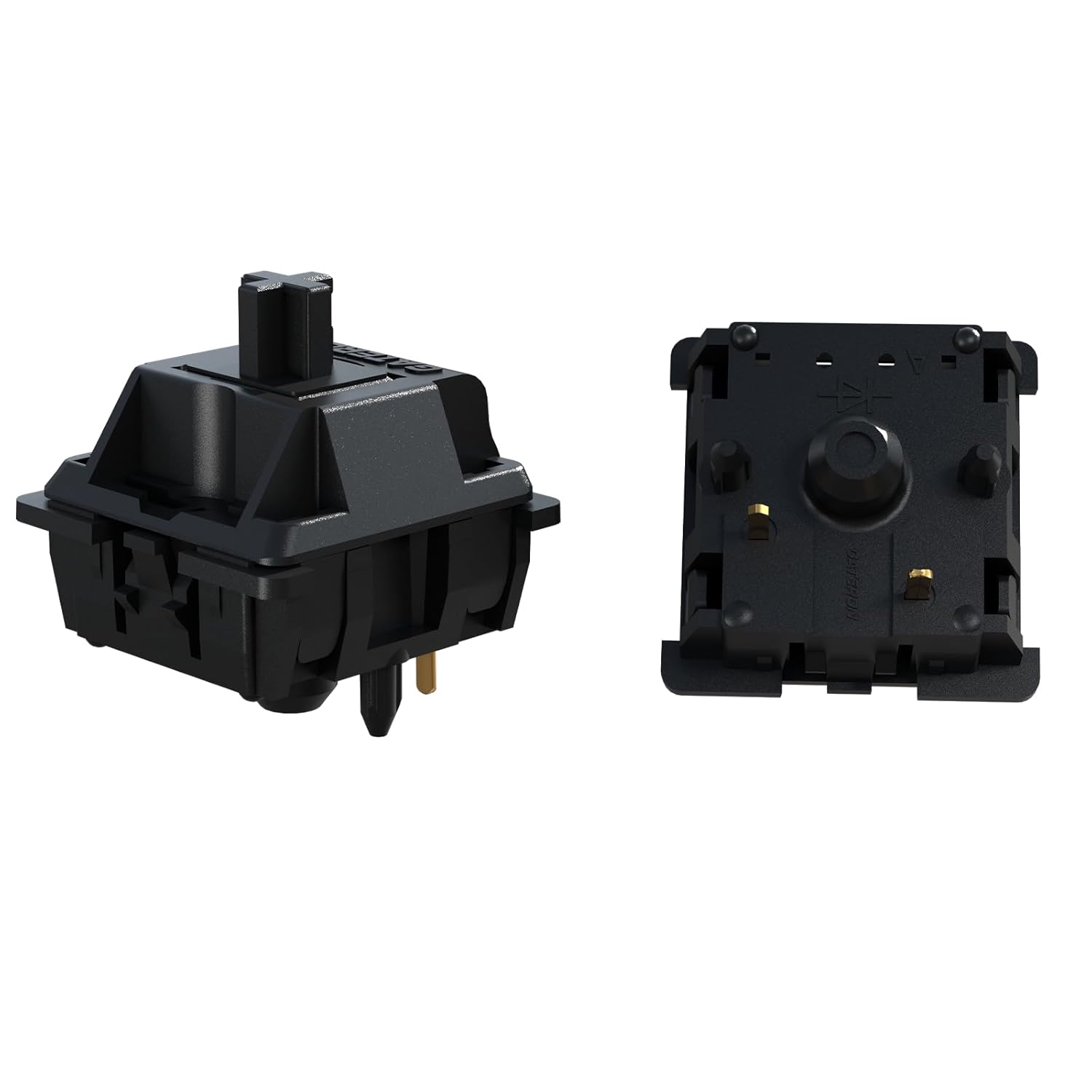 GATERON Oil King Keyboard Switches, 5 Pin 55gf Pre-lubed Plate Mounted Black Linear Key Switches Compatible for MX Mechanical Keyboard(110pcs)