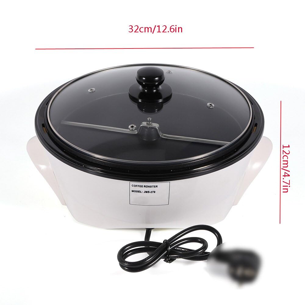 LOYALHEARTDY Electric Coffee Bean Roasting Machine, Coffee Roaster Household Bean Roasting Machine Non-Stick Pan with Lights Out Device 110V 800W