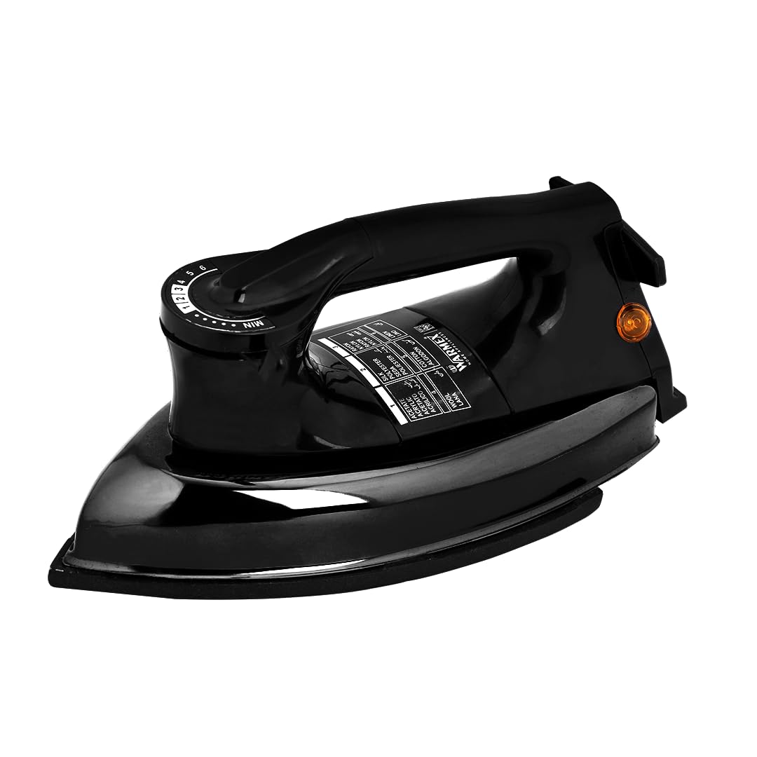 Warmex 1000W 1.45Kg Heavy Weight Dry Iron for Clothes Electric Press Quick Heat Technology with Advance Sole Plate | Variable Temperature Control Adjustable Swivel Cord + 2 Year Warranty by Warmex