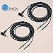 FAAEAL Audio Replacement Cable Compatible with Hifiman Sundara HE4XX HE400SE HE560 HE1000V2,Meze 99 Classics,Denon AH-D7200 AH-D9200 Headphones,3.5mm to Dual 3.5mm(4.9ft 2-Pack)