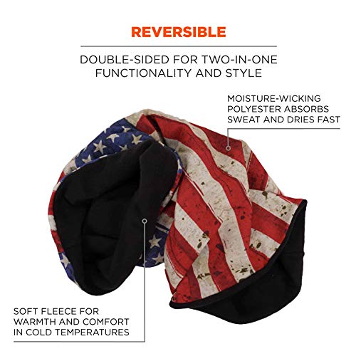 Ergodyne N-Ferno 6491 Reversible Neck Gaiter, Multiple Ways to Wear Headband or Face Mask, Fleece Lined3