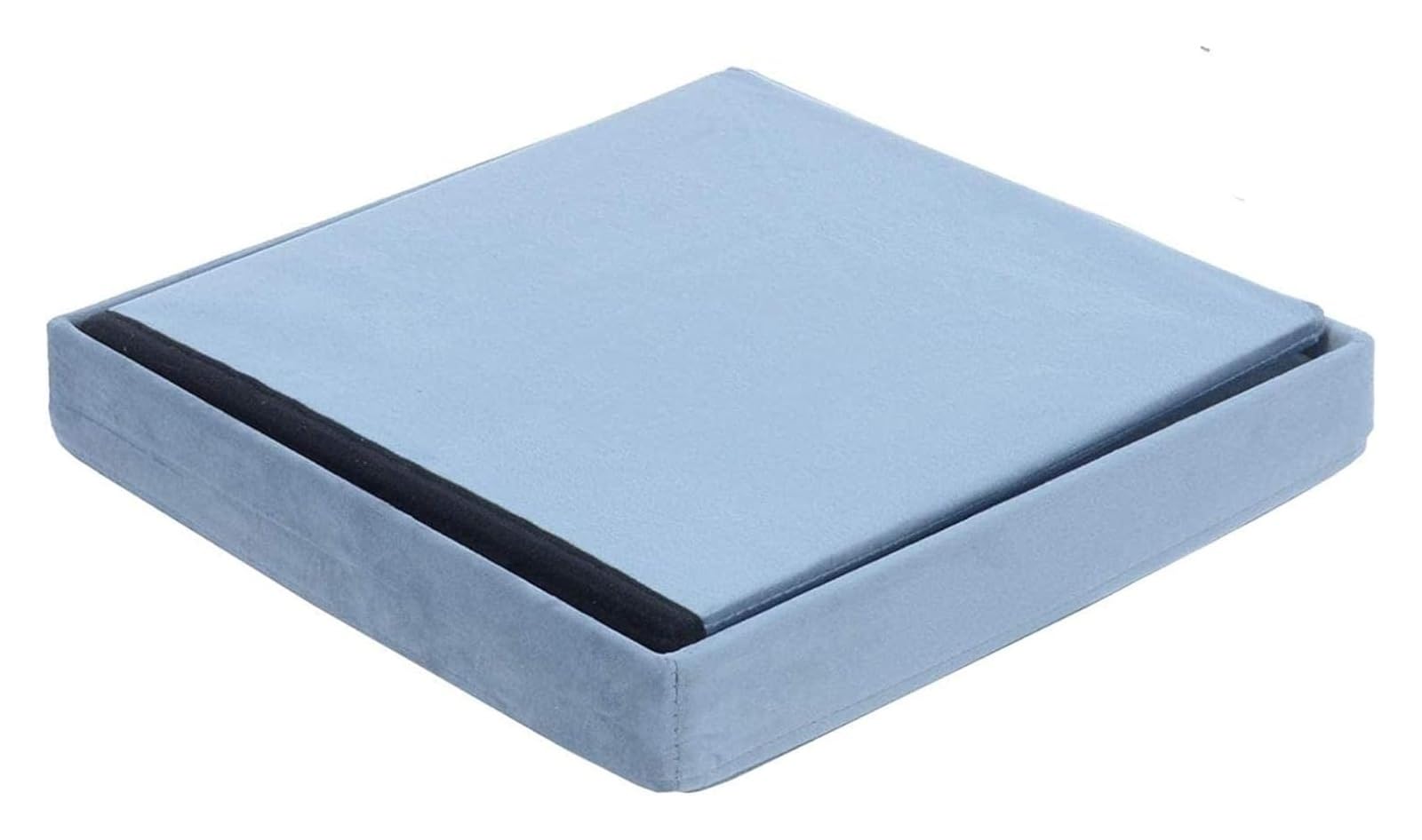 Taburete Plegable Verde Oscuro con Almacenamiento, Cubo de 38 cm con Funda de Tela de Terciopelo, Tapa Acolchada, Asiento Adicional Ideal, Taburete para pies, Caja de Juguetes, revistas, SIL