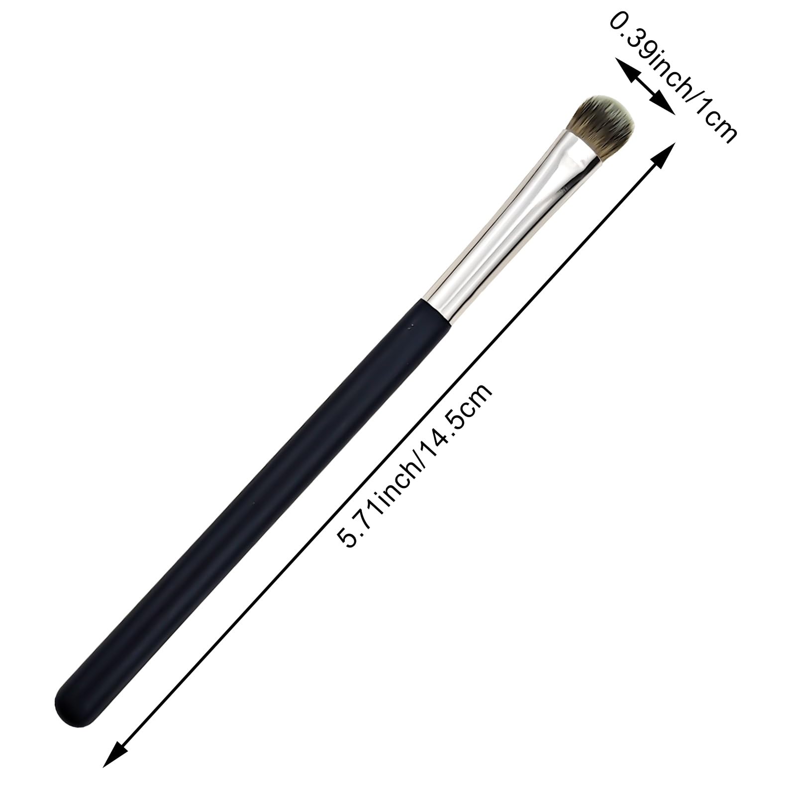 4 PACK Flat Concealer Brush, Under Eye Brightening Eye Blending Makeup Brush, for Concealing Blending Setting Buffing with Powder Liquid Cosmetics Face Brush