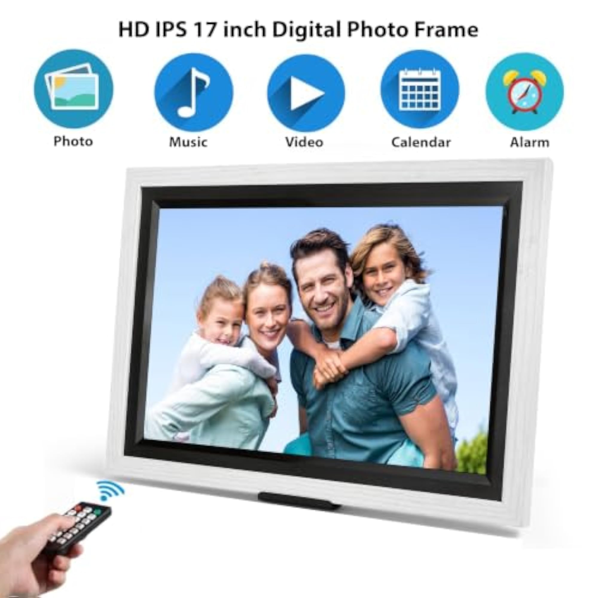 17 Inch Wooden Photo Frame with 1280x800 Display
