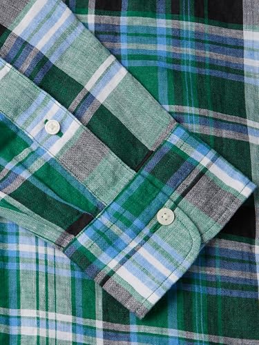 Image of Tommy Hilfiger Men's Long Sleeve Casual Linen Button Down Shirts in Regular Fit