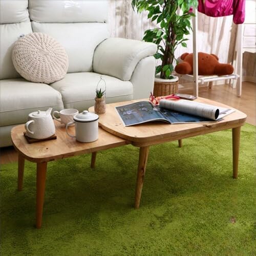Amazon.co.jp: センターテーブル 伸長式 伸縮 北欧風 木製 天然木 伸縮