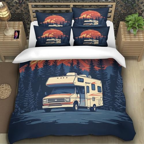 Housse de couette camping-car en microfibre premium impression 3D - 5