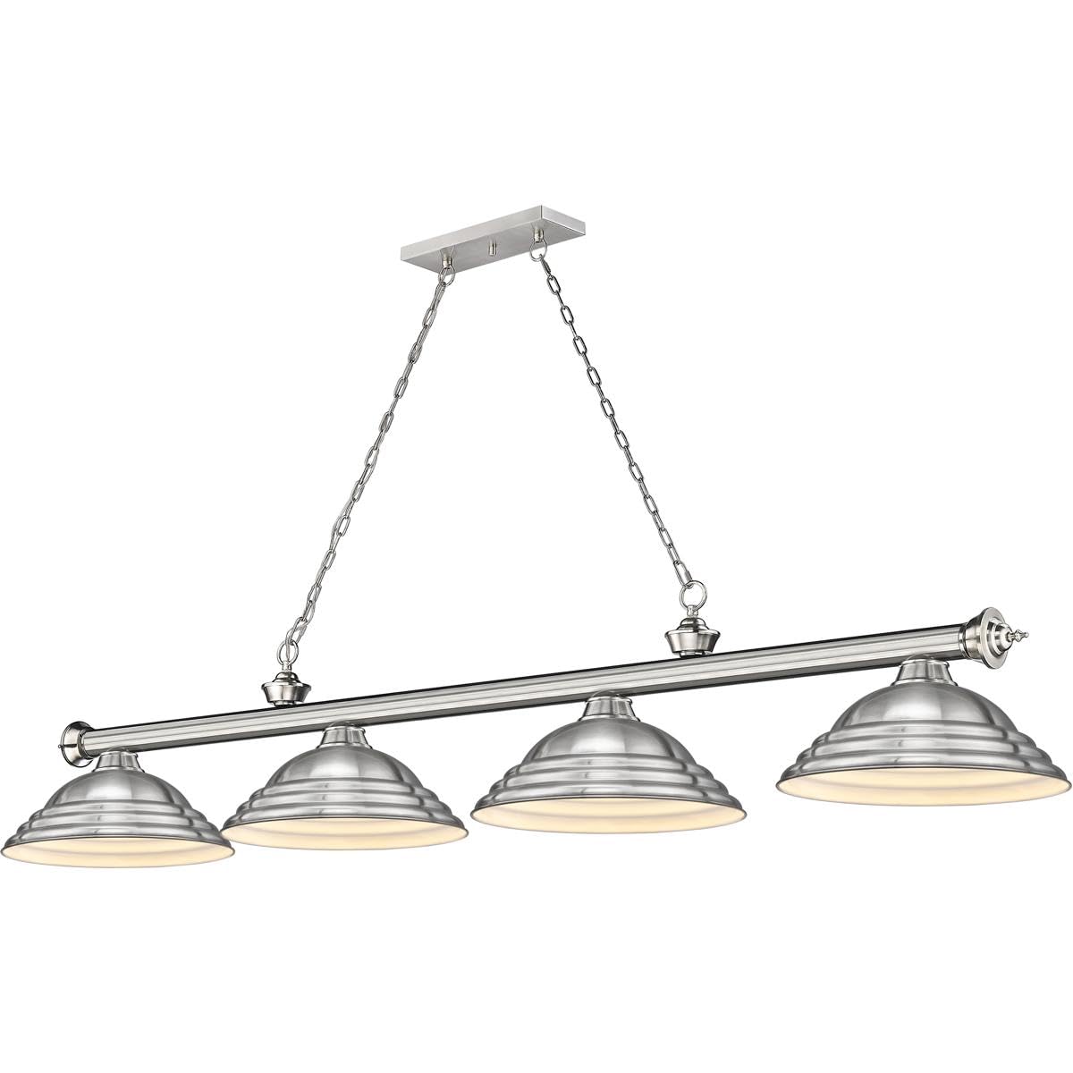 家具 2306 Amazon.com: Z-Lite 2306-4BN-SBN Cordon Billiard Pendant, 4