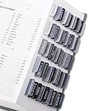 Bible Tabs for Women & Men, Laminated Bible Tabs for Study Bible, Large Print Bible Tabs for Easy Navigation, Bible Index Tabs, 66 Tabs Old & New Testament, Extra 9 Blank Tabs - Gray