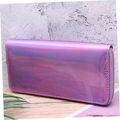 KESYOO Sparkling Sequins Women Wallet Long Purse with Zippered Coin Pocket Female Clutch Bag Iridescent Shining Money Holder for Birthdays and Special Occasions4