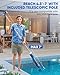 Teguy Cordless Pool Vacuum with Telescopic Pole, 18.5 GPM Powerful Suction, 1.5H Supercharge Technology, Handheld Rechargeable Pool Vacuum Cleaner for Above Ground/Inground Pools, Hot Tubs, Spas