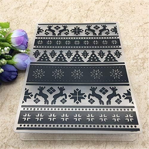 Christmas Plastic Embossing Folder for Scrapbook DIY Photo Album Card Tool Plastic Template