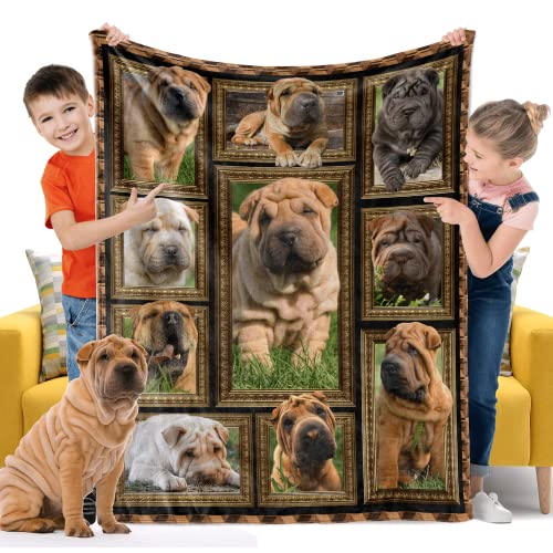 Gautamy Shar Pei Dog Blanket for Kids Boys Girls, Gifts for Shar Pei Dog Lover, 40' x 50' Toddler...