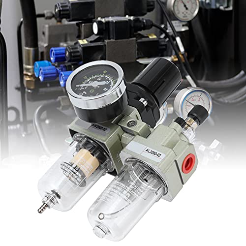 Luchtfilterdruk,Luchtfilter drukregelaar Kit Aluminiumlegering luchtregelaar met manometer voor chemische… - Image 4