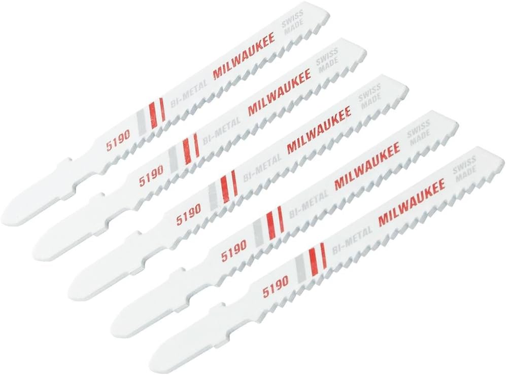 Milwaukee 48425190 3Inch, 14 Teeth per Inch, BiMetal Jig Saw Blades, 5Pack Milwaukee T
