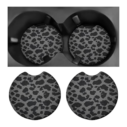 2PCS Portavasos para Auto con Estampado Leopardo 2.75 Inch miniatura 1