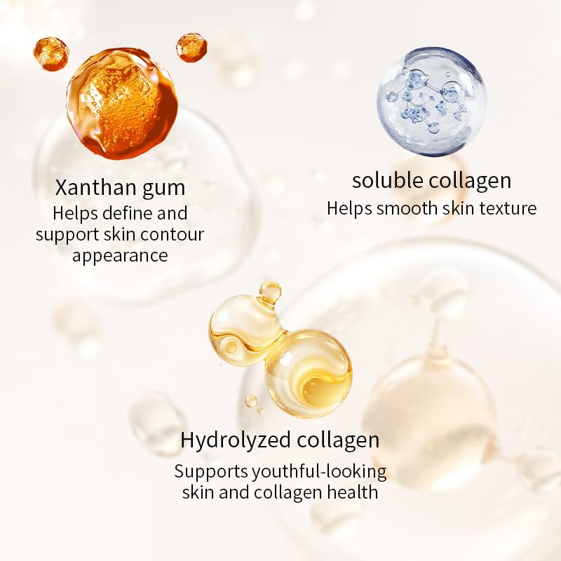 QINGLIN Ensemble crème pour le visage et les yeux - Crème raffermissante anti-rides polypeptide